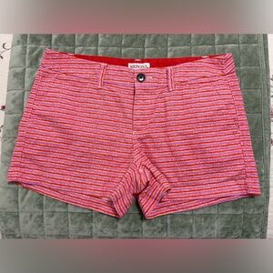 Merona Red + Purple Striped Cotton Casual Shorts. Women’s size 4